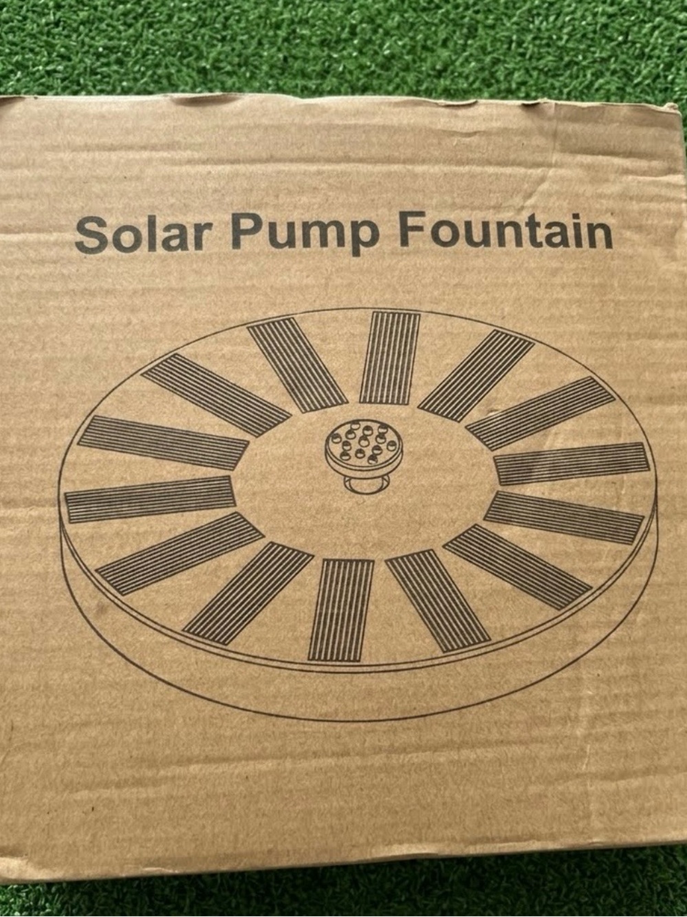 New in box Solar Pump Fountain with 4 heads